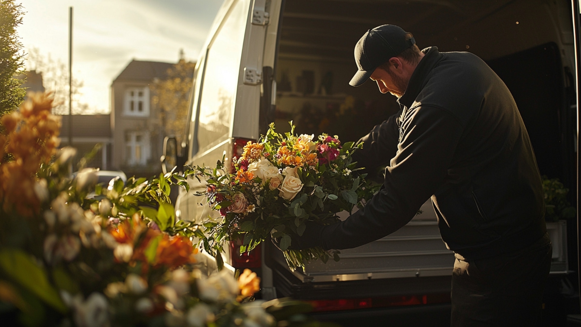 Livraison soignée et ponctuelle de fleurs de deuil par un fleuriste professionnel